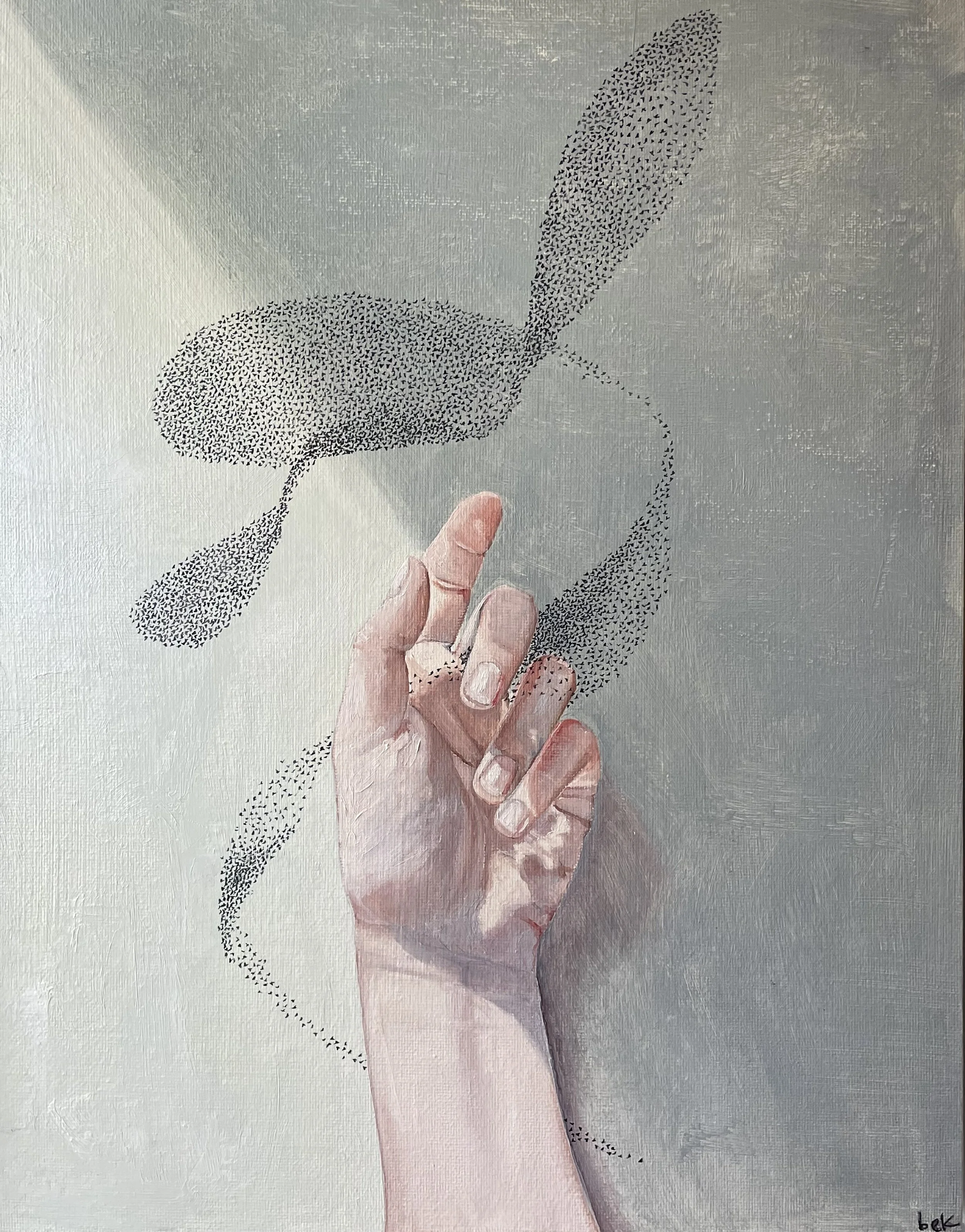   Someday Soon   Oil on canvas panel, framed in white floater frame.  11 x 14   SOLD  