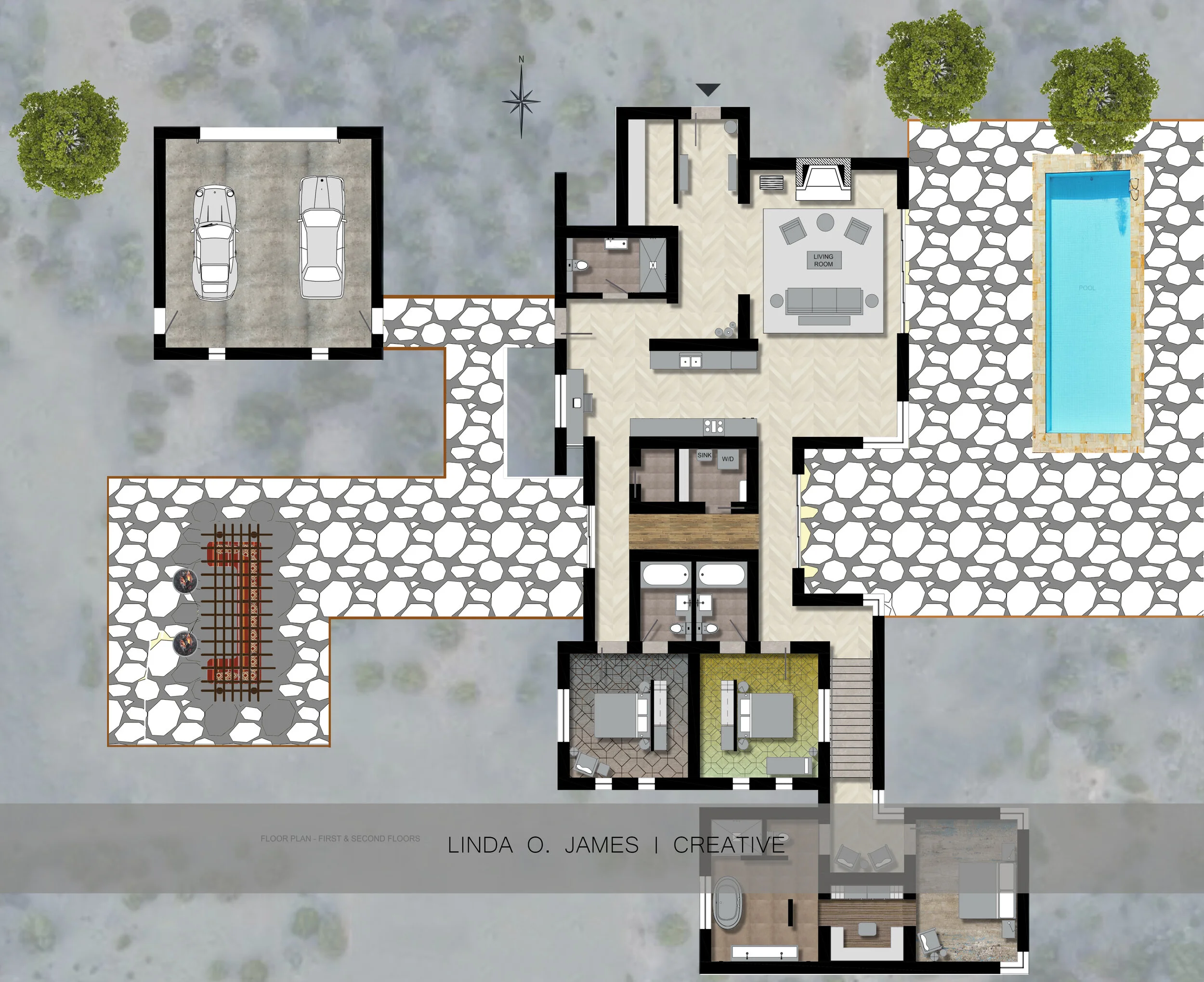 Floor Plan of Santa Fe Concept Home