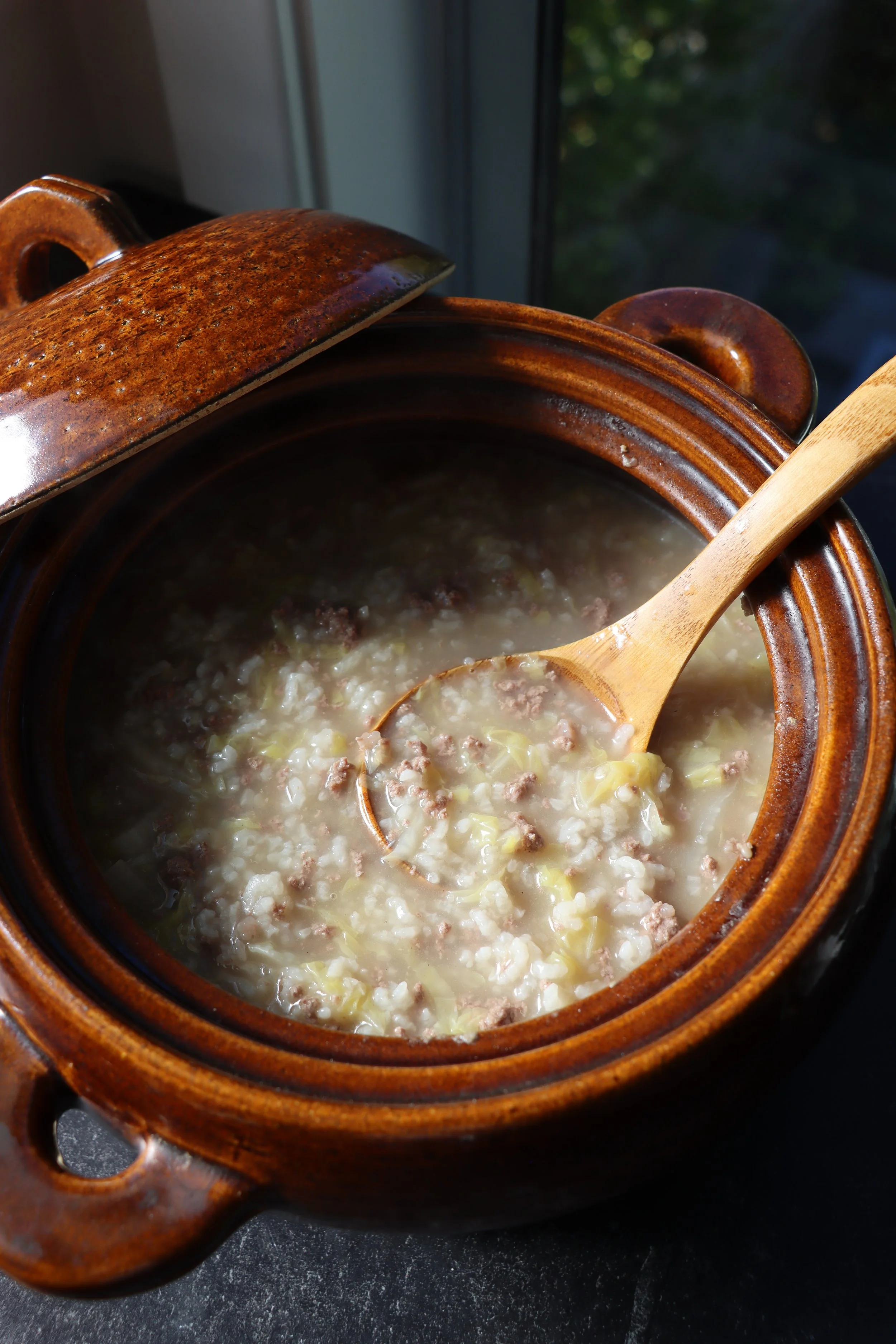 Beef and Cabbage Congee 白菜牛肉粥