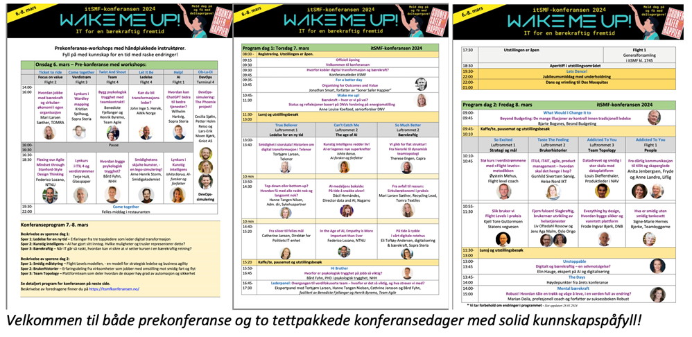 Programmet for itSMF-konferansen er klart!