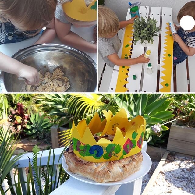 Celebrating the end of the Christmas season with the French King Cake #chasingrainbowsfamilydaycare #familydaycare #childcare #eylf #northernbeaches #culturaltraditions #lagalettedesrois