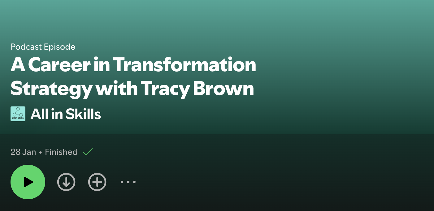 Recounting my career journey on the All in Skills podcast