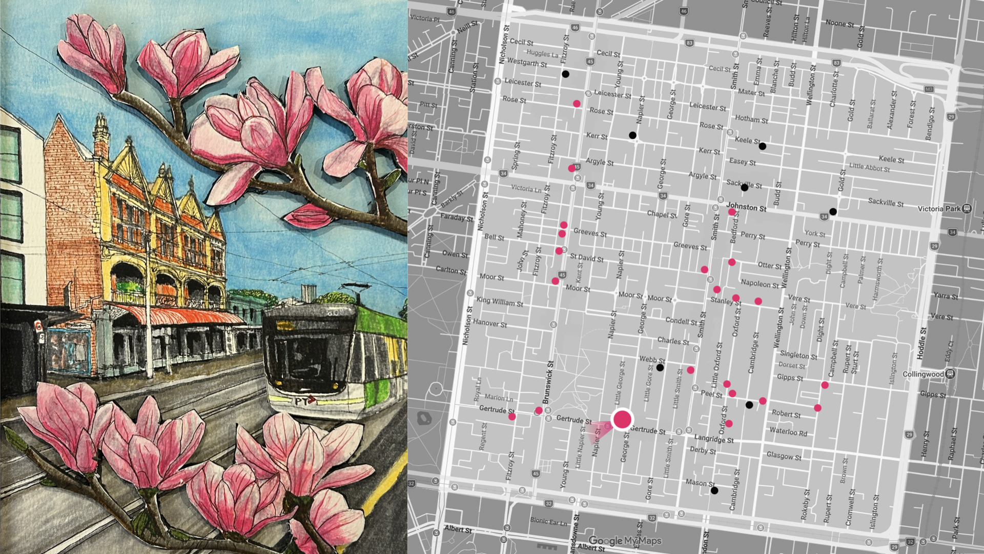 Gertrude Street in spring
