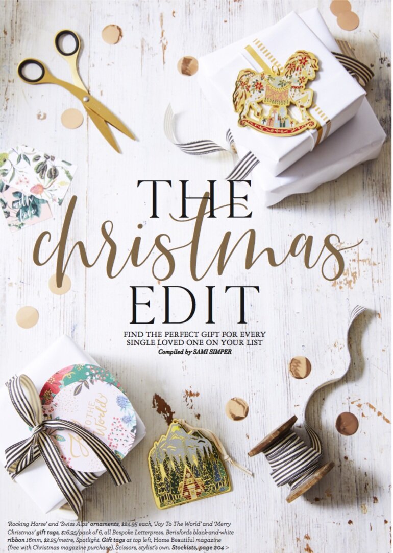 Home Beautiful Christmas IssueStyled by Samantha PointonPhotographed by Cath Muscat
