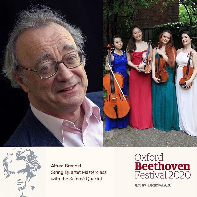 An immense privilege to be playing in a masterclass with Alfred Brendel tomorrow, part of Beethoven Study Weekend. 11-1, Jacqueline du Pr&eacute; Building, St Hilda&rsquo;s College, Oxford University
.
.
.
.
#alfredbrendel #salomequartet #oxford #mas