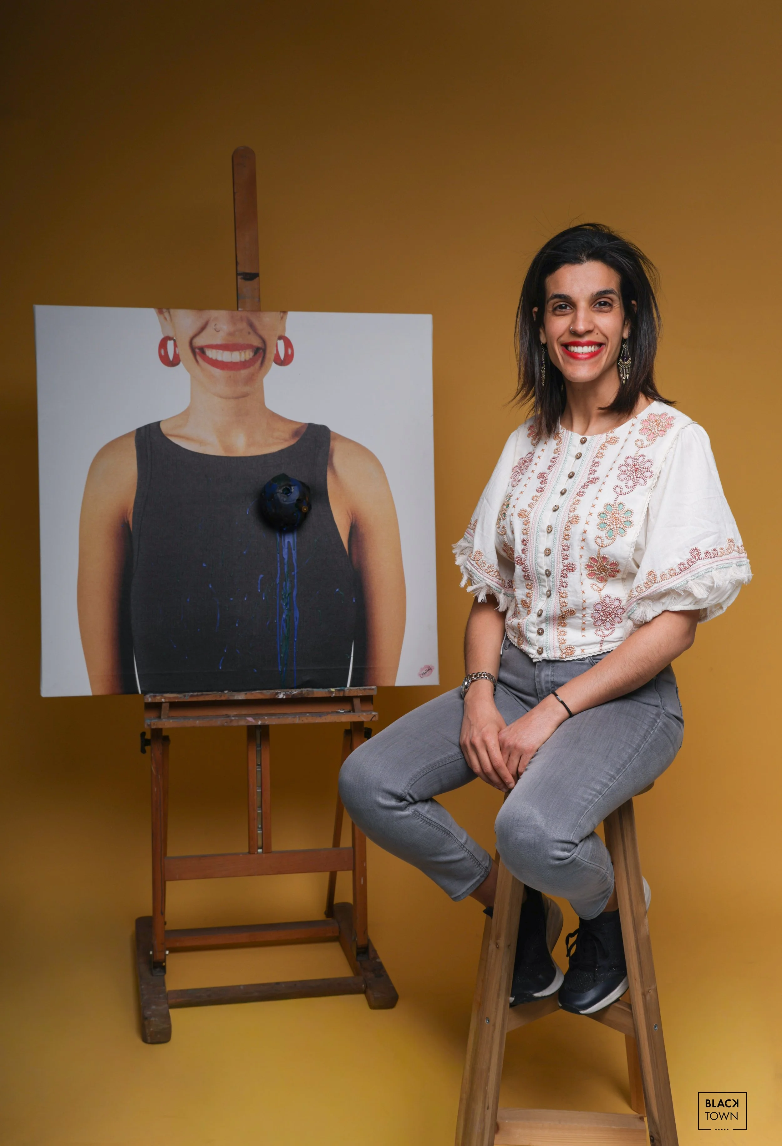 Photographe de portrait à Bruxelles : Shooting créatif pour Fadila Chamane (Artiste &amp; Entrepreneuse)