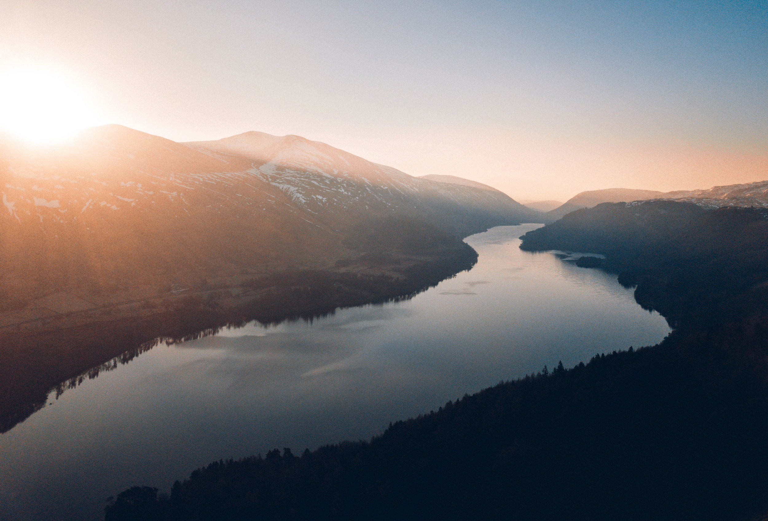 River and sun