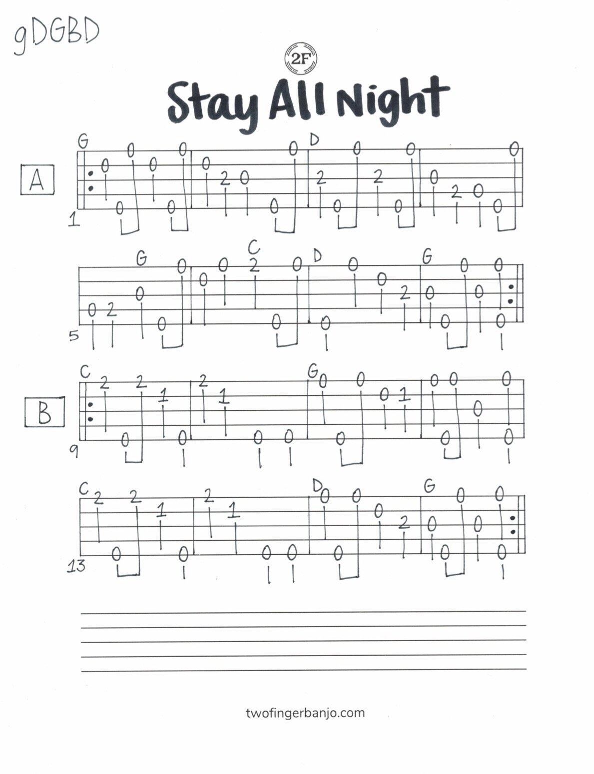 Strangers In The Night Banjo And Mandolin Tab - Tenor Banjo Tabs