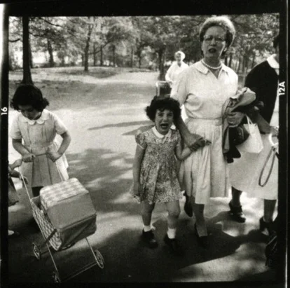Diane Arbus, last frame from Boy with Toy Hand Grenade contact sheet (1962).