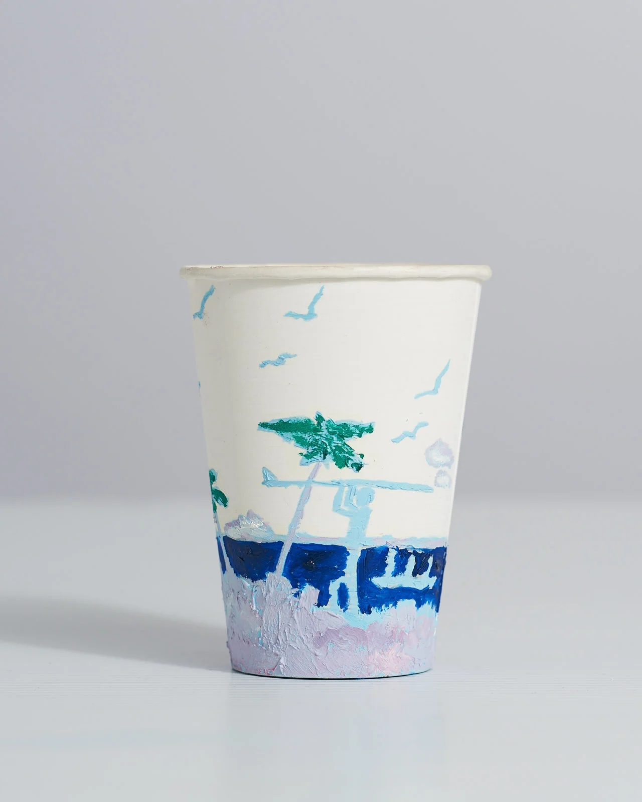 Weekender, oil on paper cup (2011).