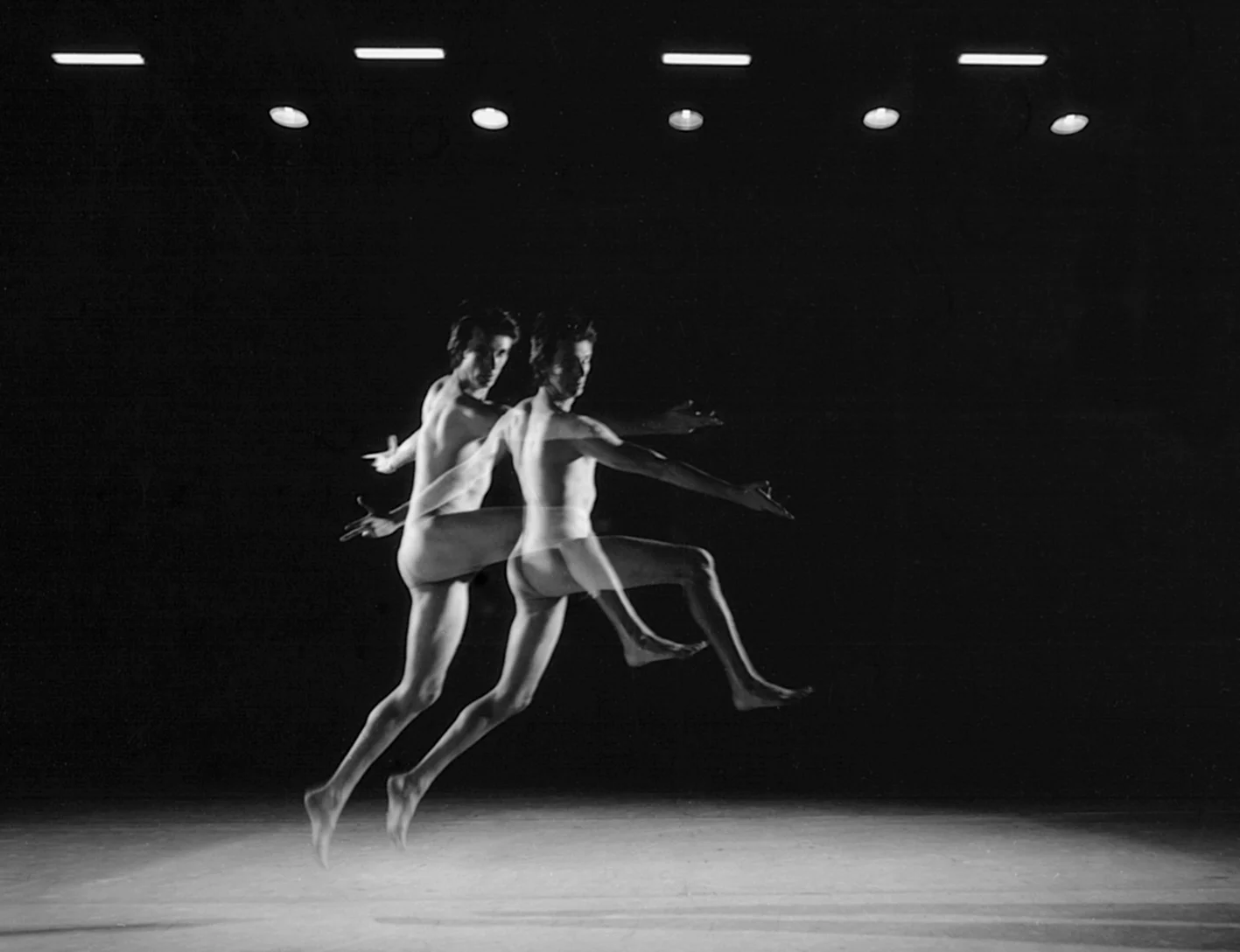 Nureyev and Helpman after Duchamp (Nude Descending a Staircase) , Silver gelatin print, 100 x 77cm, 2013.
