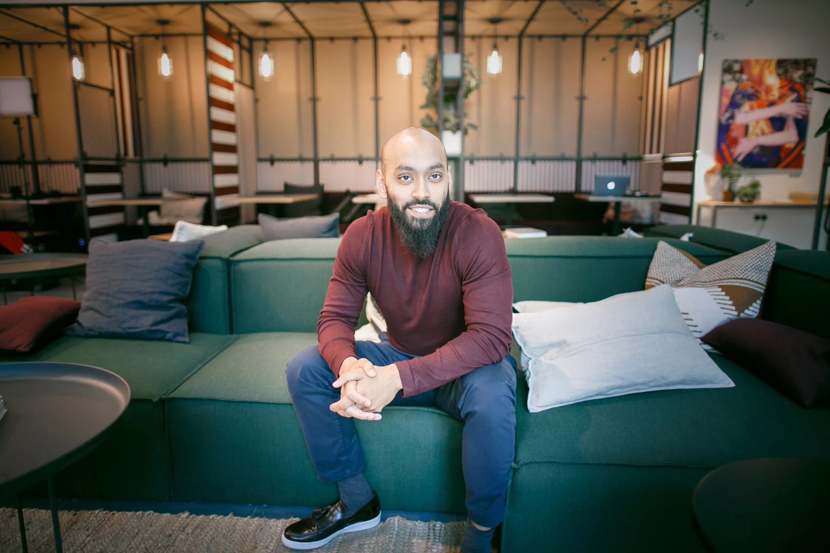 Ebadur Rahman MD of Muslim Giving, at x+why in Whitechapel.jpg
