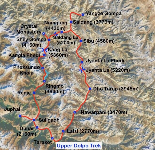 dolpo trek itinerary