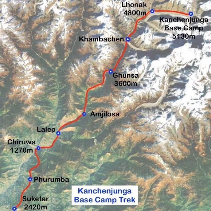 Kanchenjunga Map