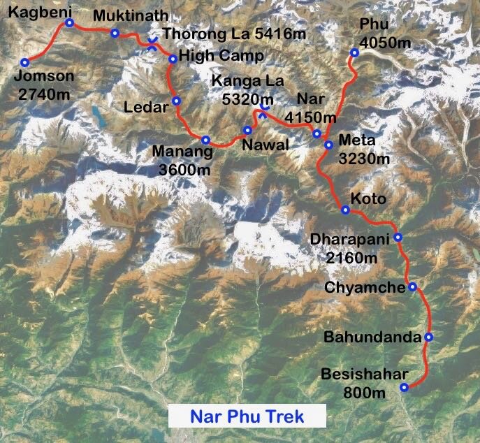 nar phu valley trek itinerary