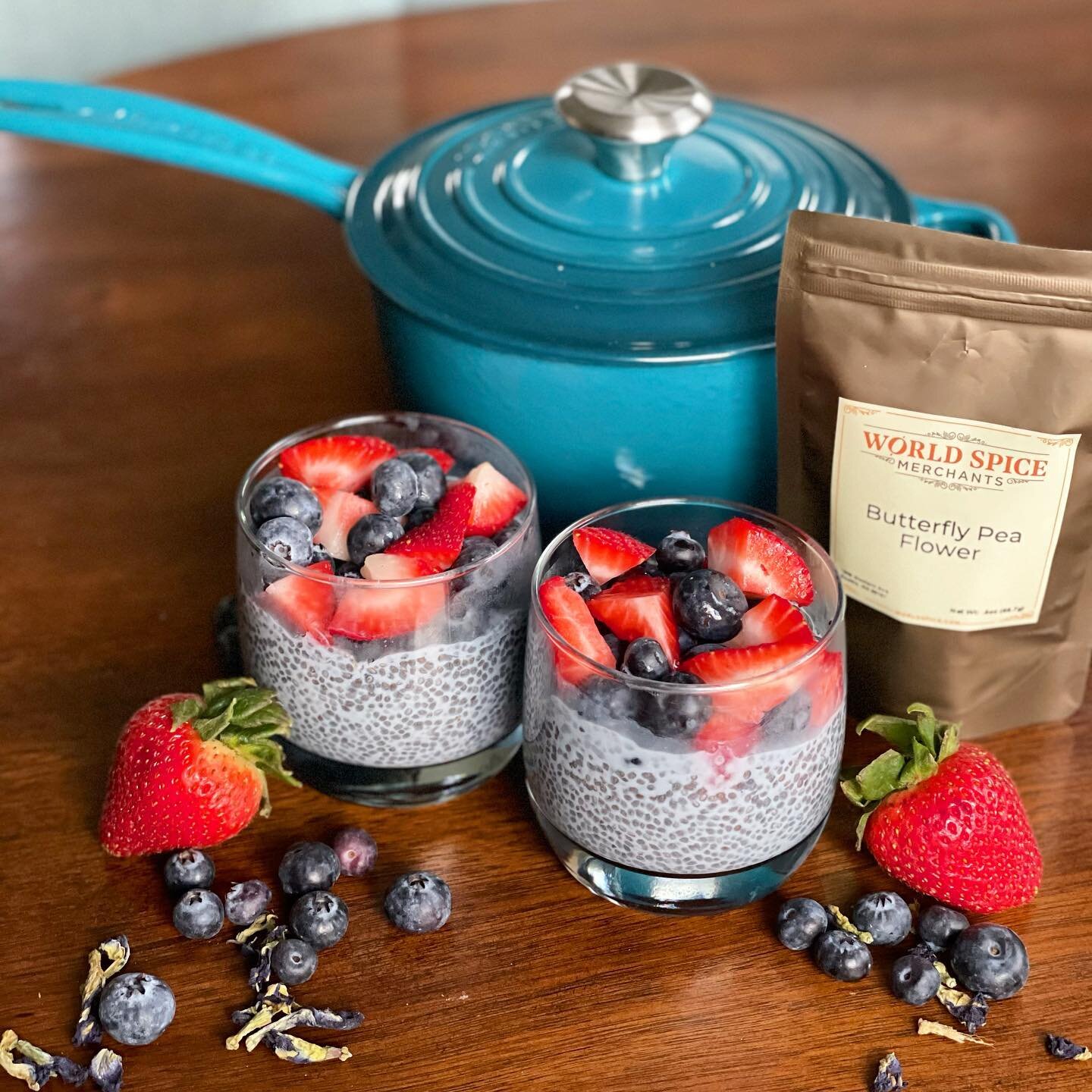 Another morning, another colorful breakfast! 🤩

Butterfly Pea Blossom Chia Pudding 

This is pretty hands off set it and forget it breakfast I made the night before. It&rsquo;s so simple and really tasty! 

Recipe is below and will also be on the we