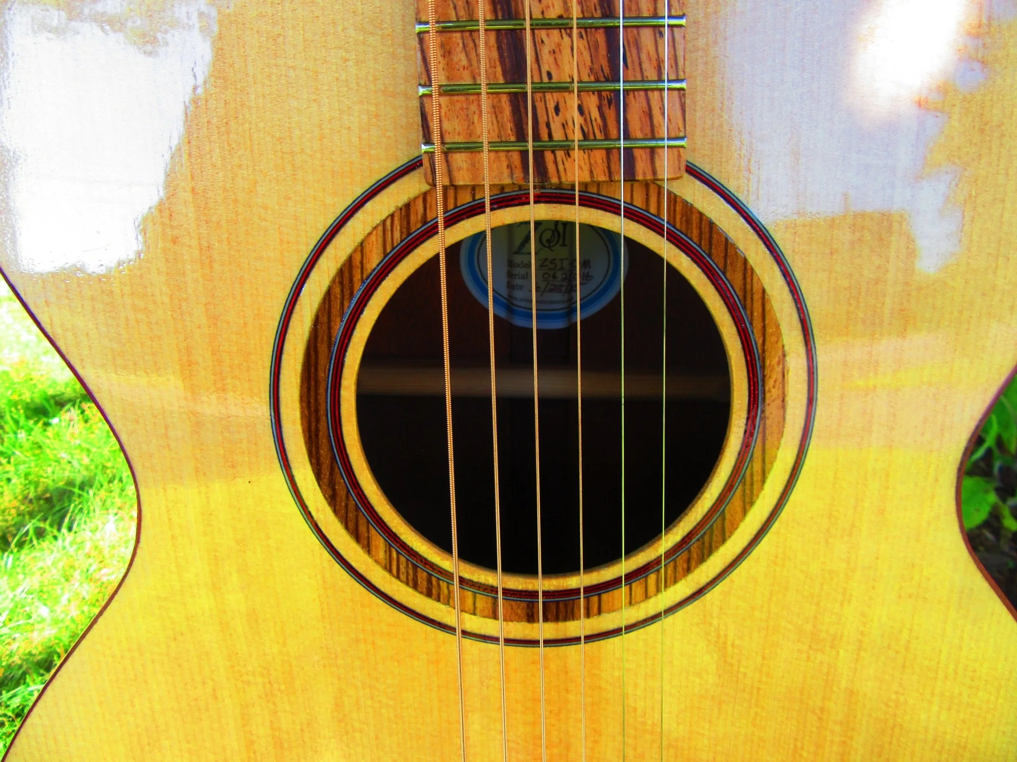 Zebrawood soundhole rosette