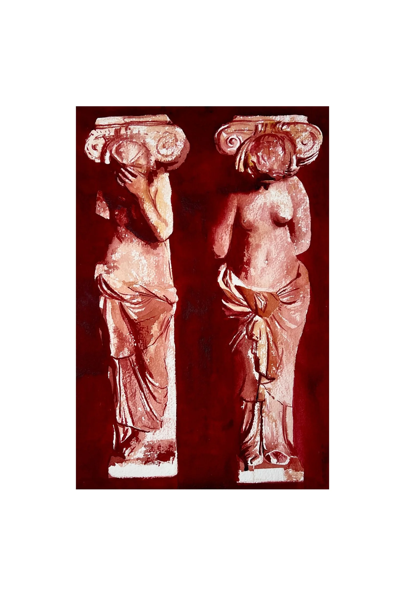 Alex March Caryatids 1 2025 watercolour on paper.jpg