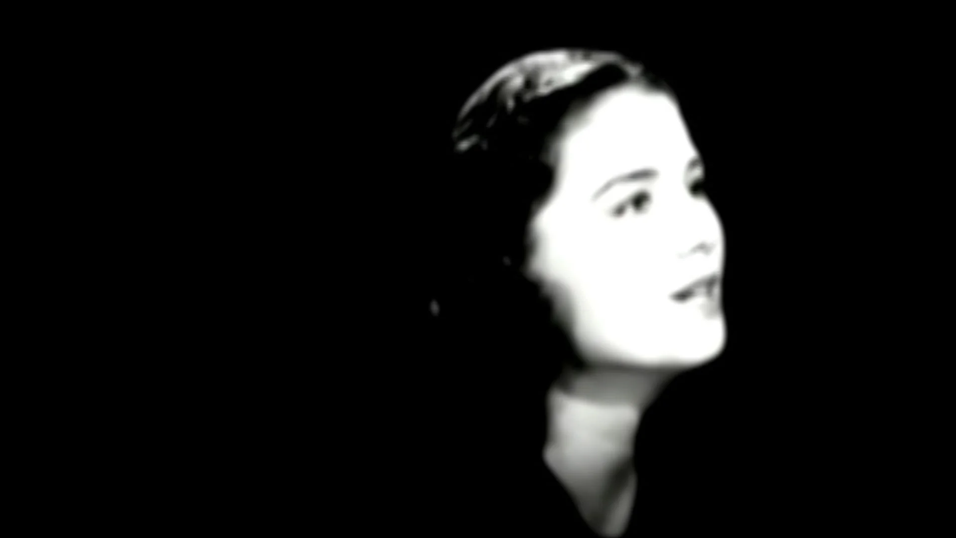 Still of female in black and white