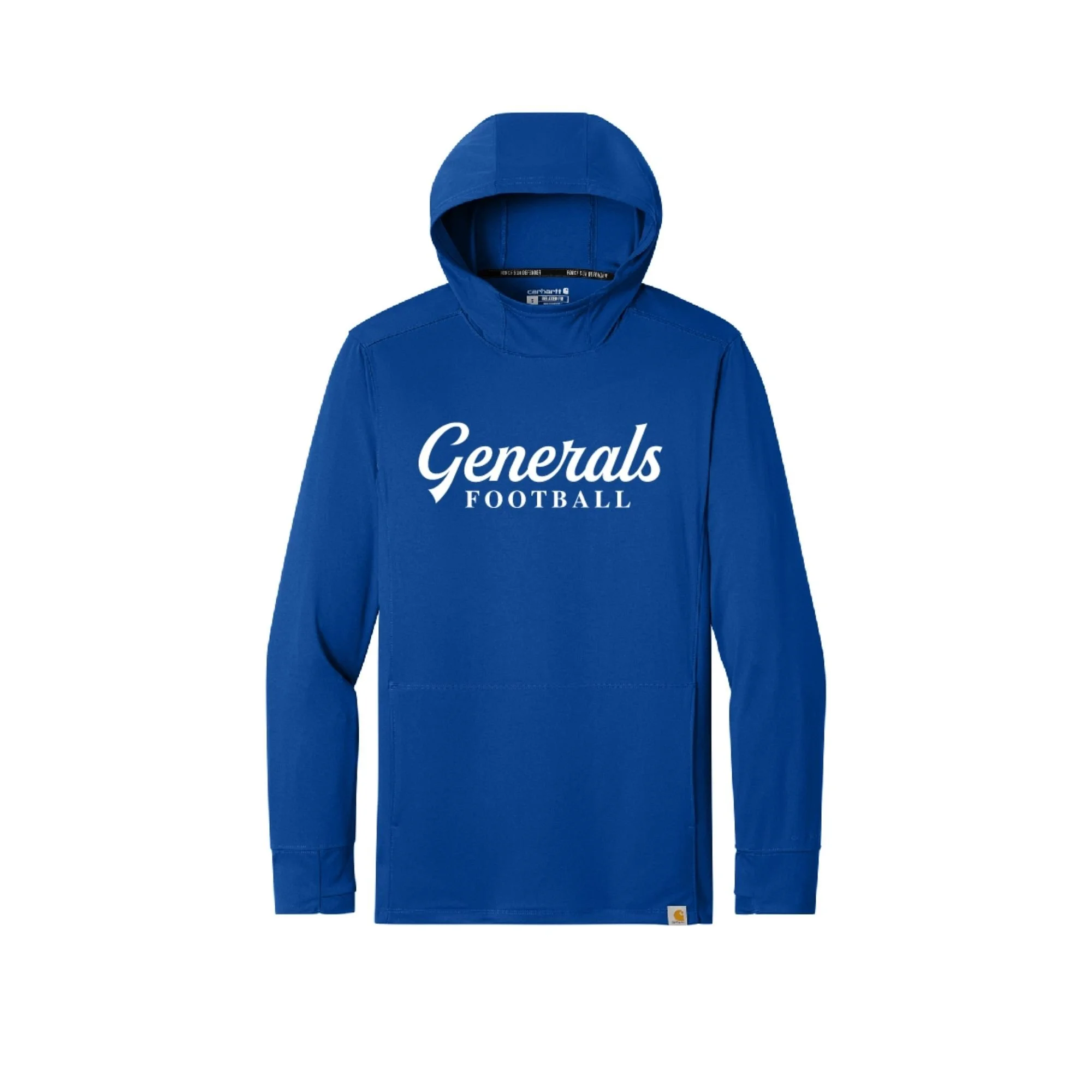 Generals Football Sun Defender™ Long Sleeve Hooded T-Shirt CT106923 Royal