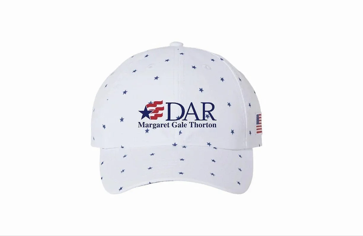 DAR Embroidered Imperial White Stars Cap X210R