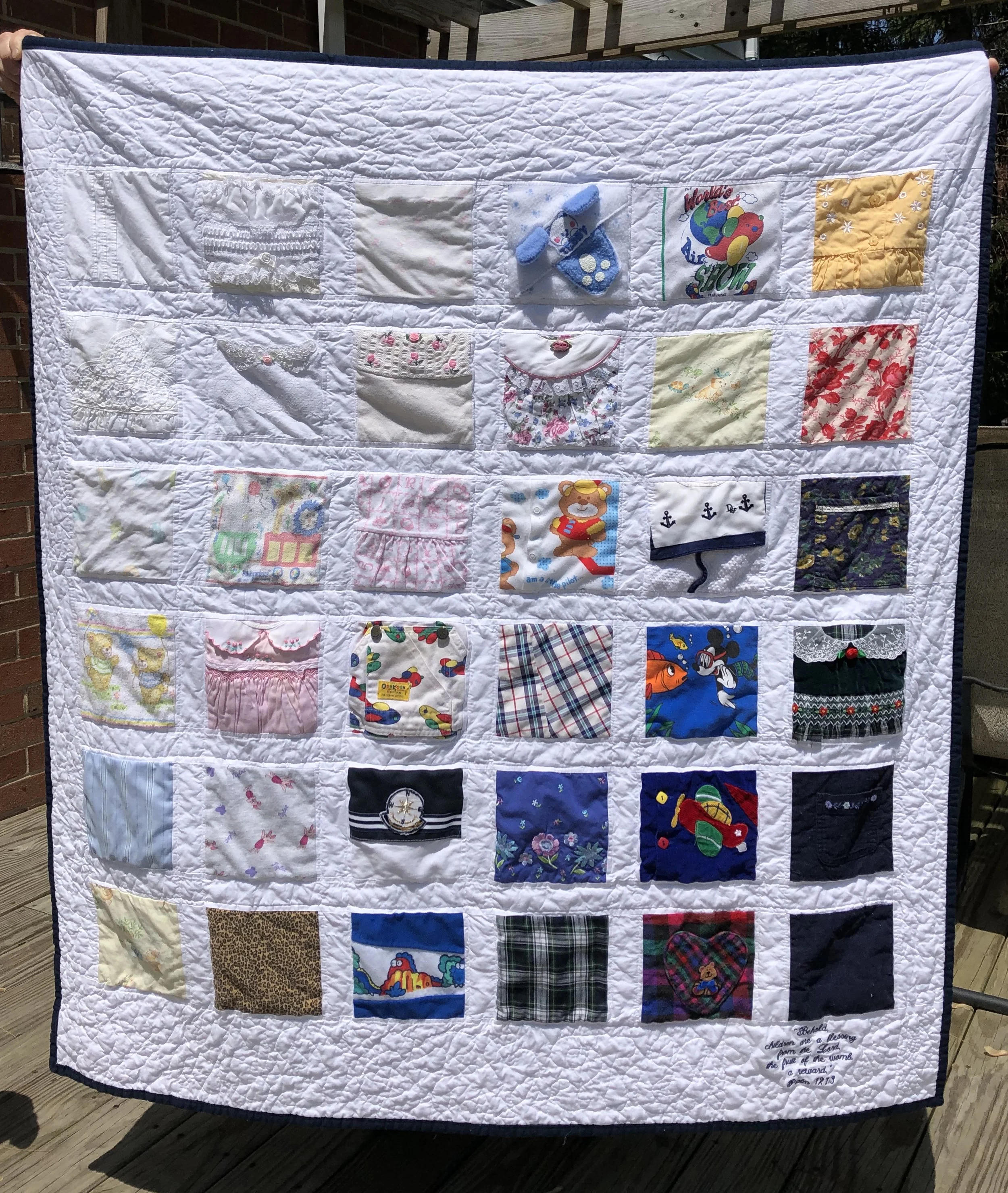 Baby Clothes Memory Quilt