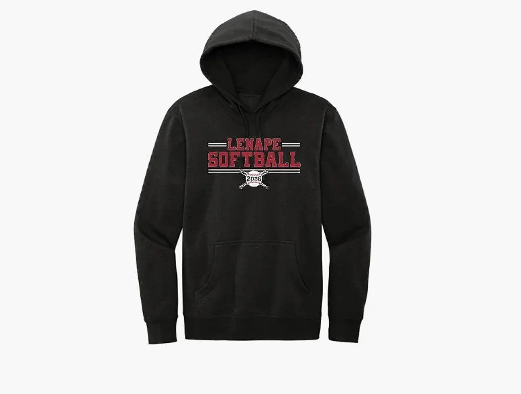 Lenape Softball Hoodie 2026  DT6100 Black