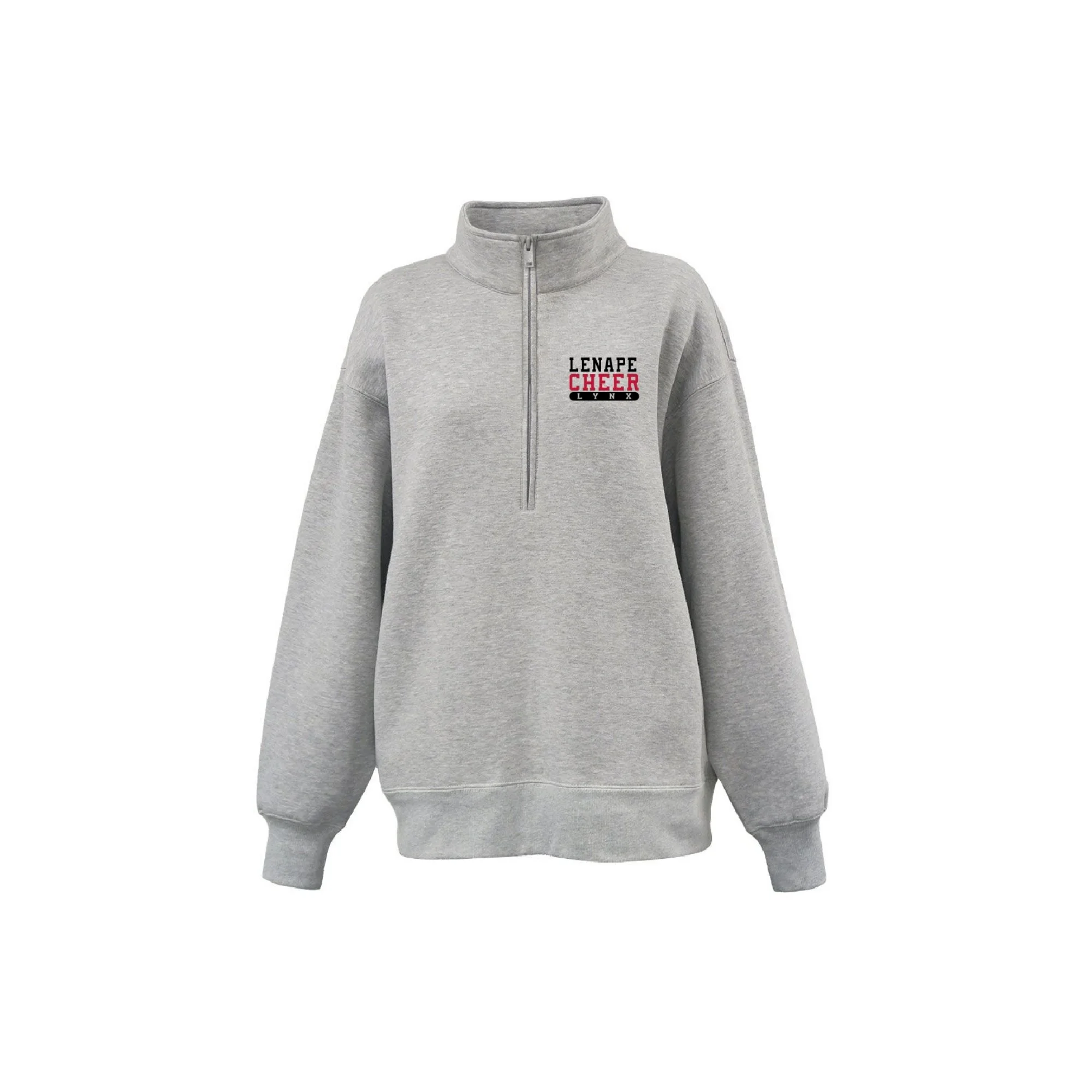 Lenape Cheer Pennant Womens oversize 1/2 zip 5485