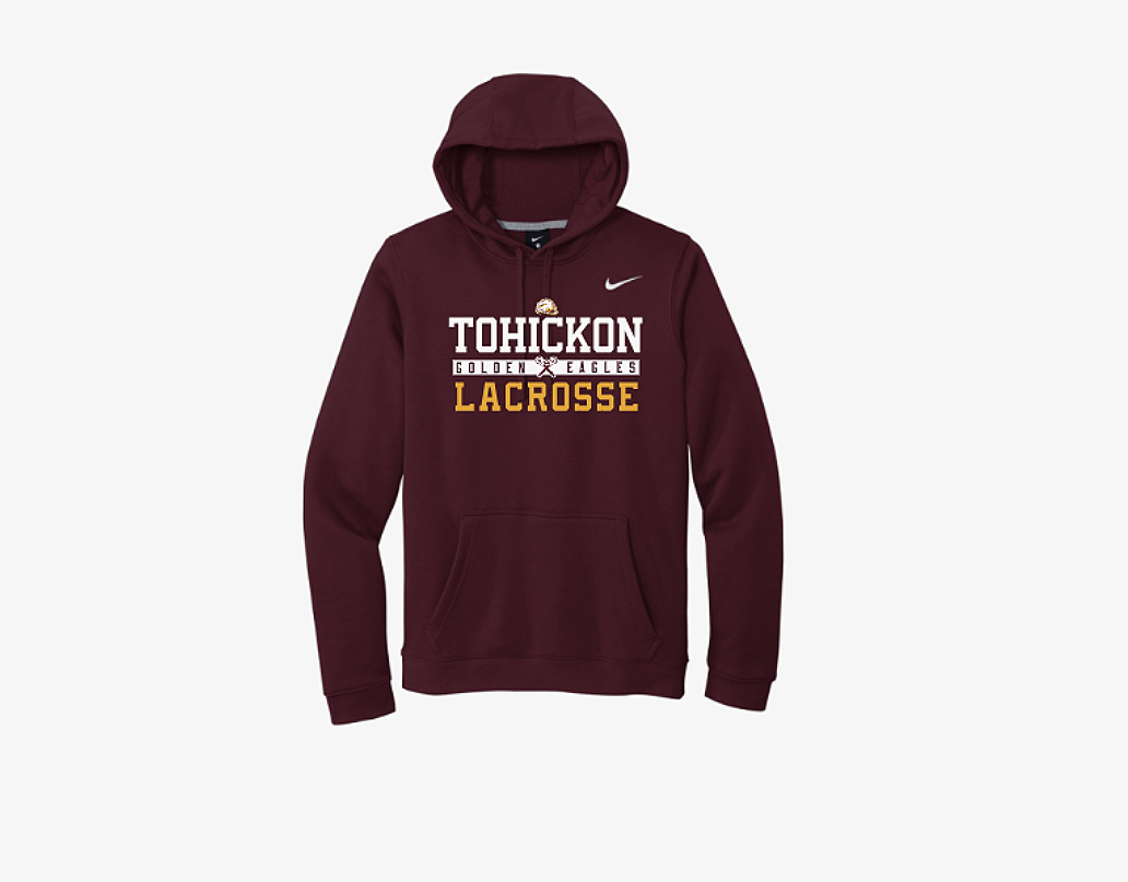 Tohickon Boys Lacrosse COACH Premium Hoodie 2026.1 CJ1611 Maroon