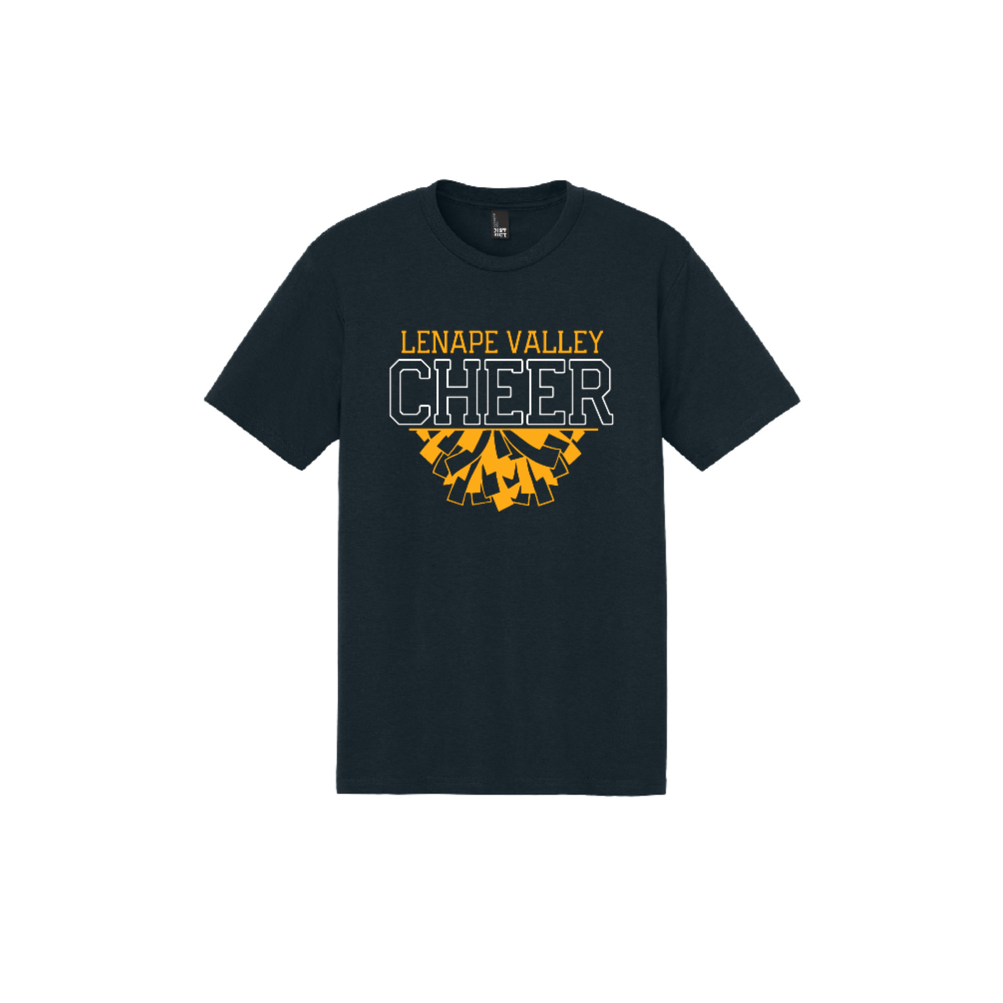Lenape Valley Cheer Pom Tee 2026 DM130 Navy
