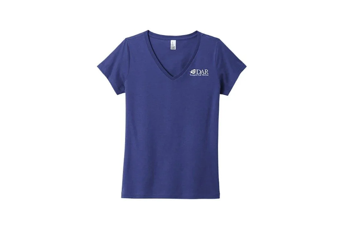 DAR Women's V-neck tee Royal DT5002