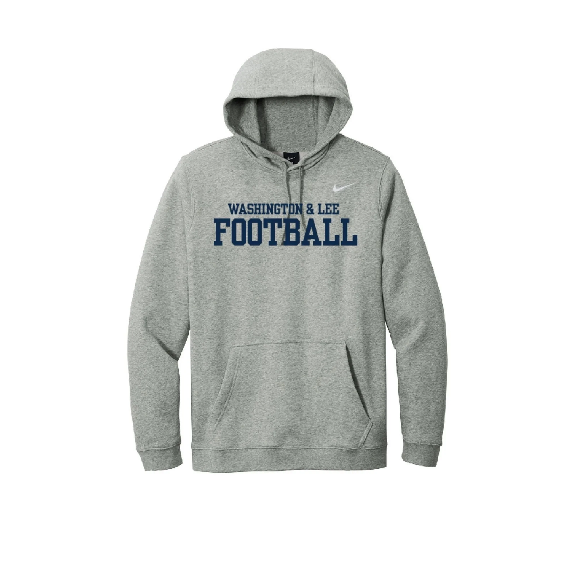 Washington and Lee Football Premium Hoodie CJ1611 Dark Heather Grey