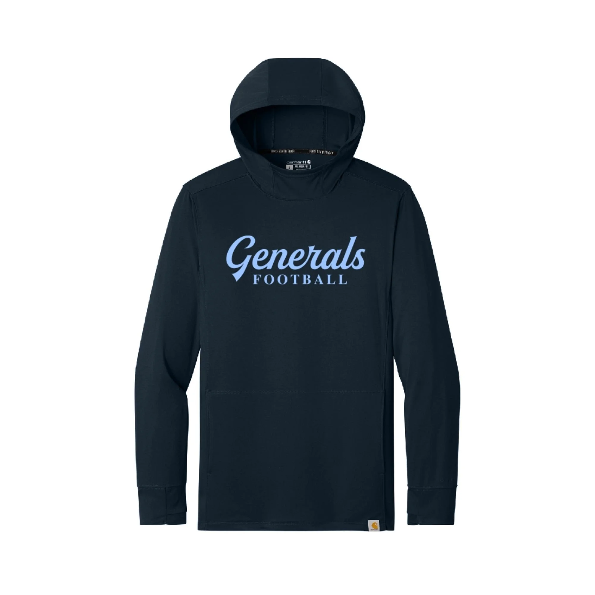Generals Football Sun Defender™ Long Sleeve Hooded T-Shirt CT106923 Navy