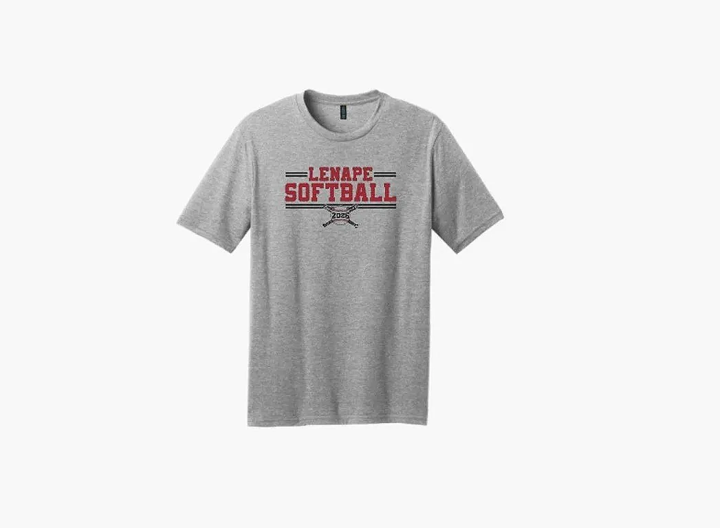 Lenape Softball Tee 2026 DM108 Grey