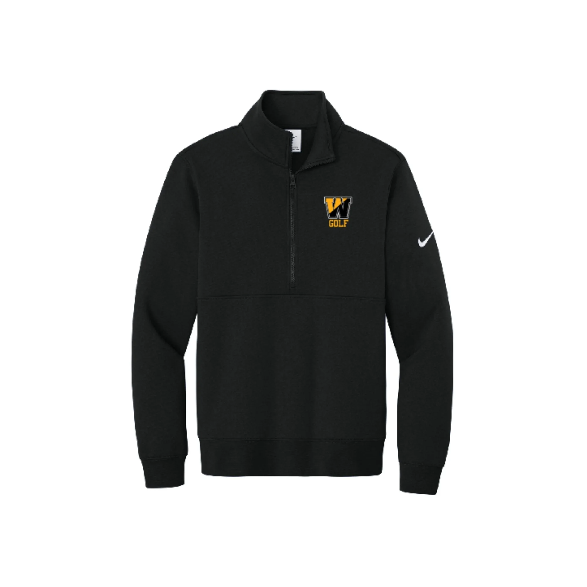 CB West Golf Premium Embroidered 1/4 ZIP Black NKDX6718
