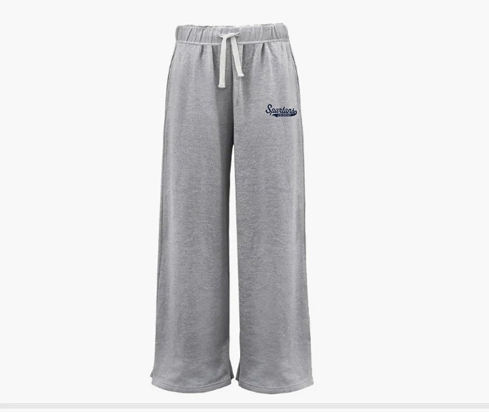 SPARTANS LACROSSE TEAM PENNANT WIDE LEG SWEATPANTS 8407W