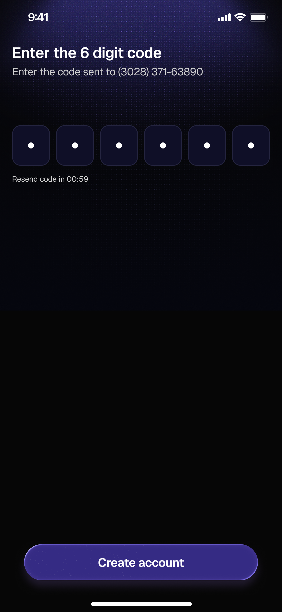 09_Input unique code filled.png