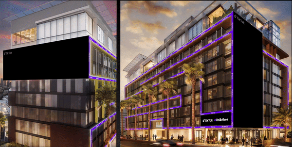 #RnBvibes billboard on the Pendry Hotel Los Angeles