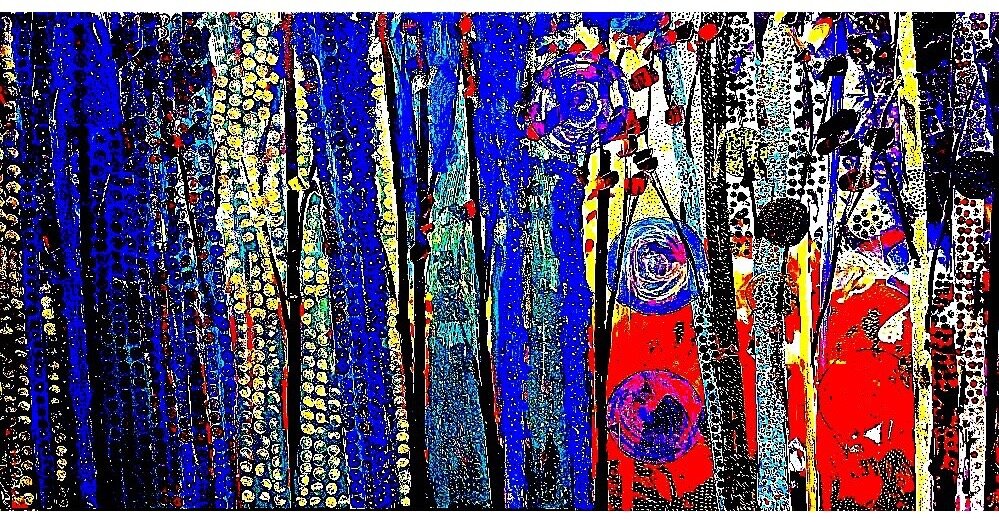 &quot;The Vividness of Seeds in Darkness&quot;. Acrylic, oil stick, pen, on canvas. 18&quot; x 42&quot;.

#abstractart, #expressionistart, #conceptualpainting, #interiordesigner, #gibsonsart, #vancouverart, #montrealart, #artcurator, #artcollector
