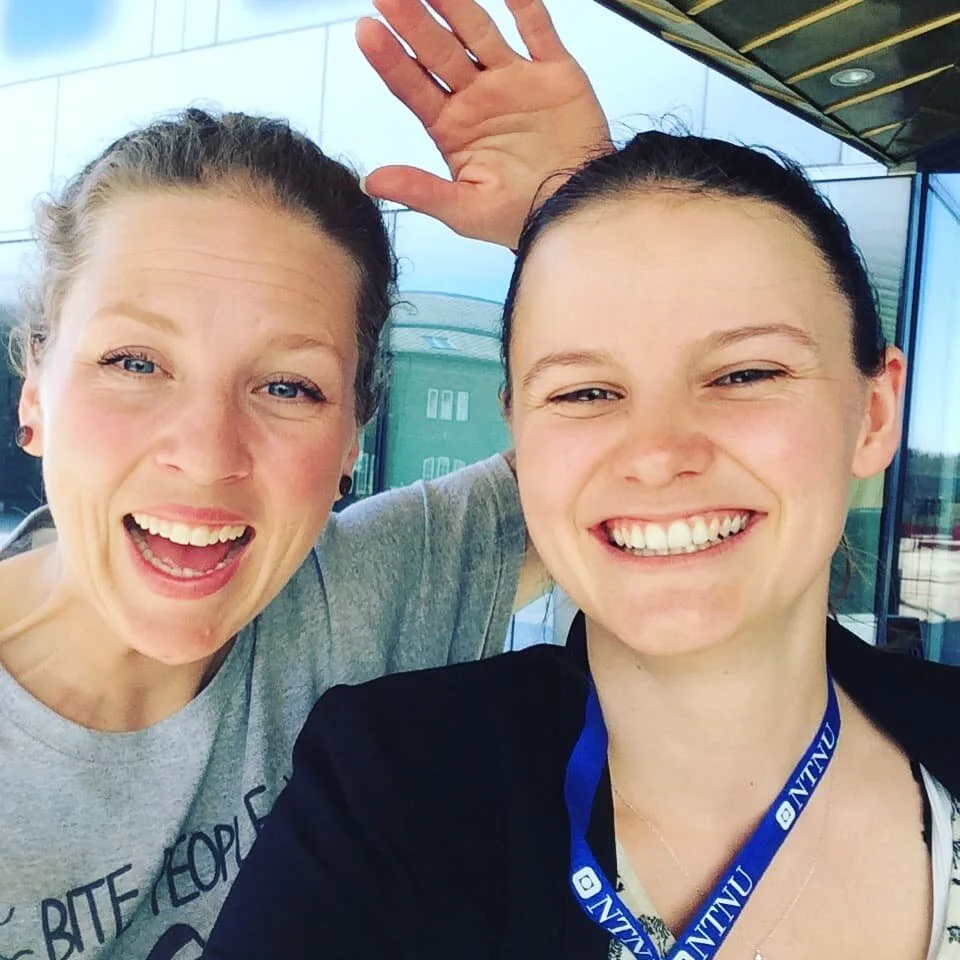 Kaja and Pia on that fateful day in 2018