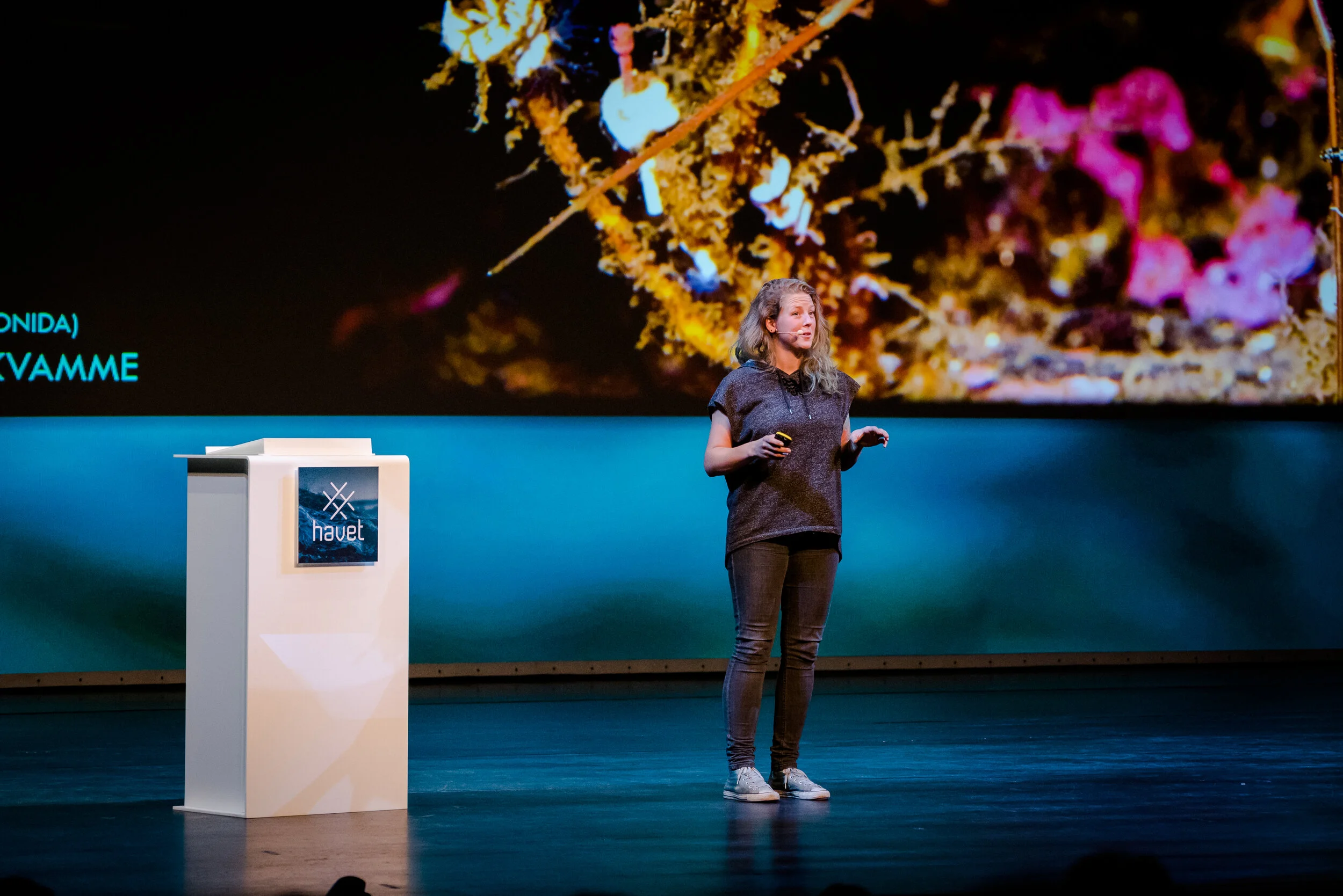 Keynote about the ocean in the Norwegian Opera House Photo: Joachim Engelstad