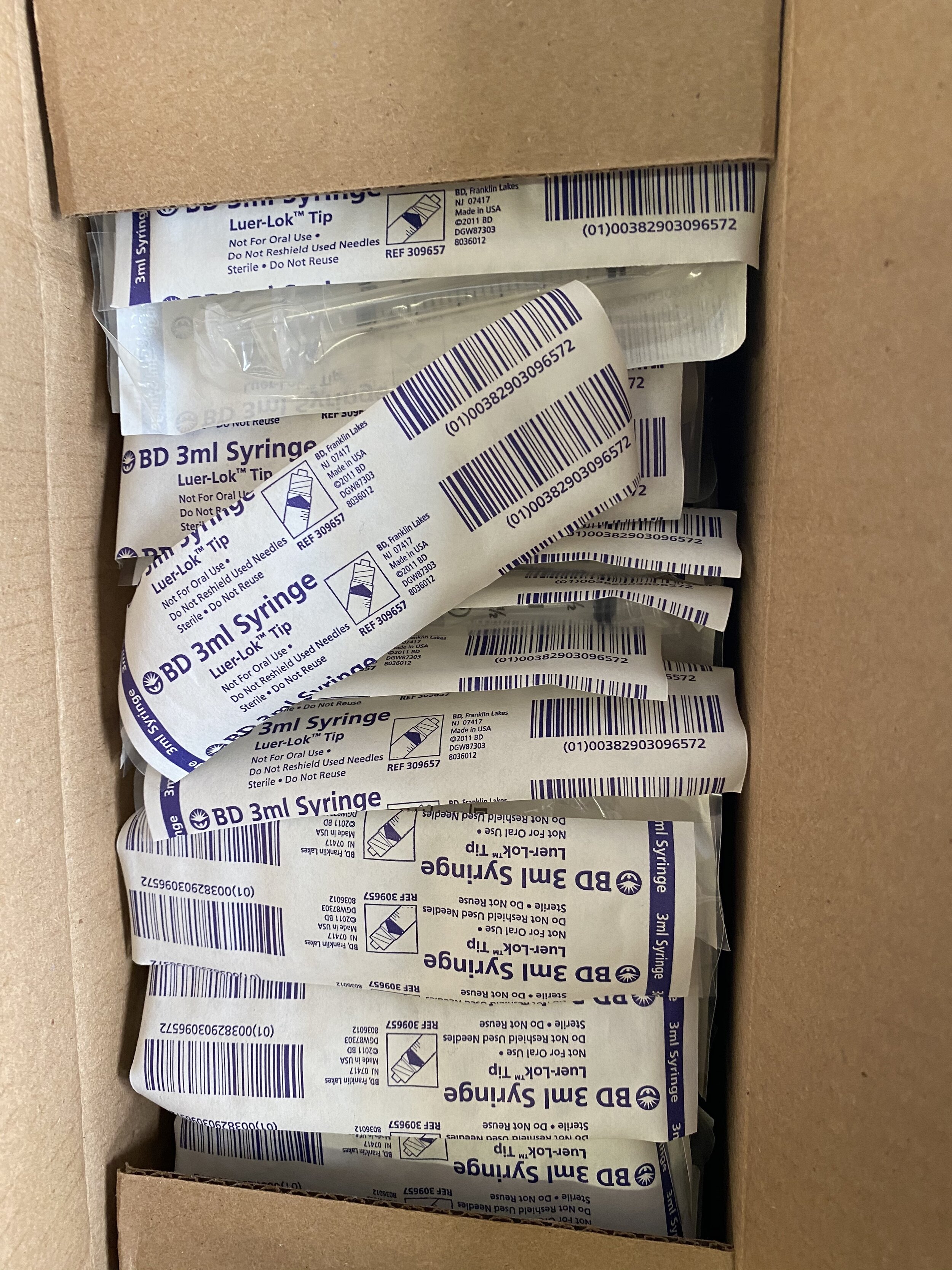 BD 3ml Syringe Luer Lok Tip