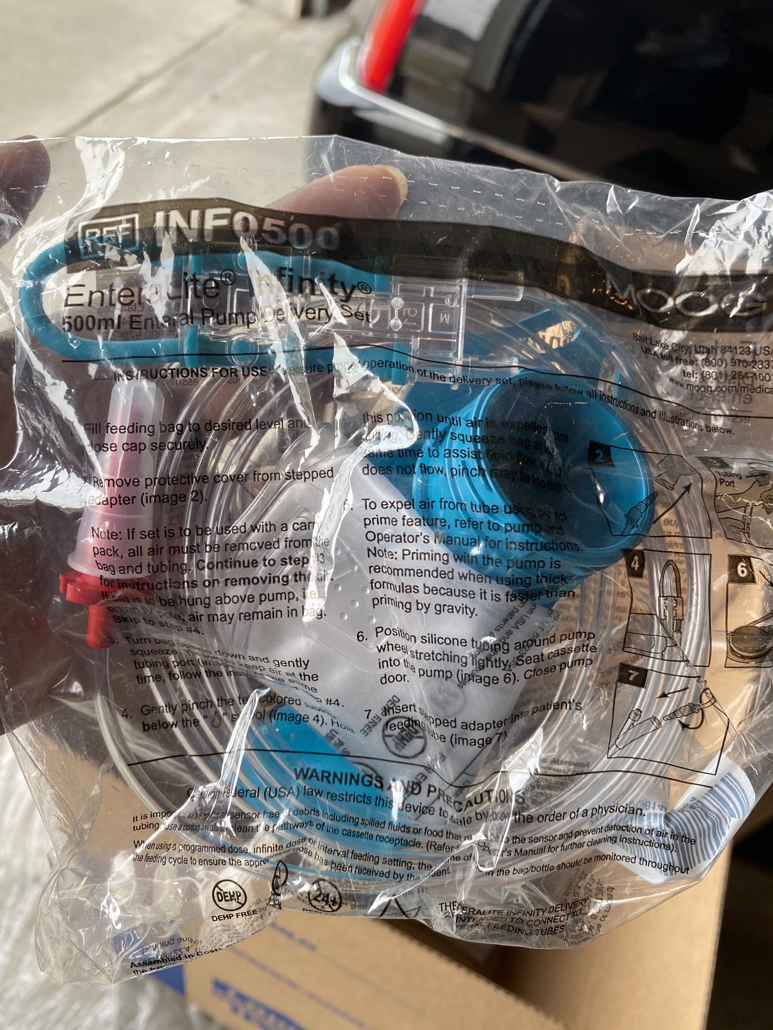 Enteralite 500 ml enteral pump delivery set