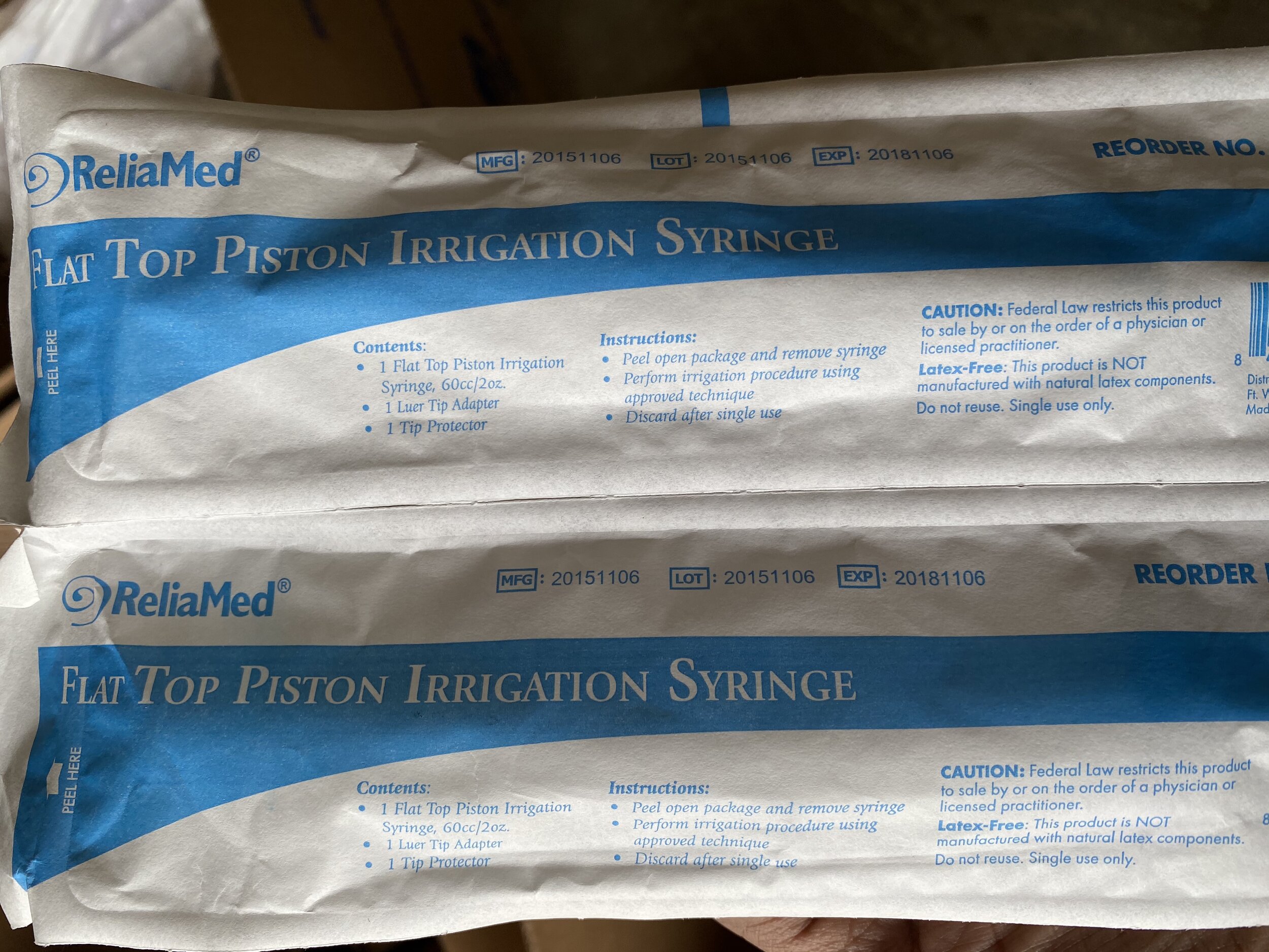 Flat Top Piston Irrigation Syringe