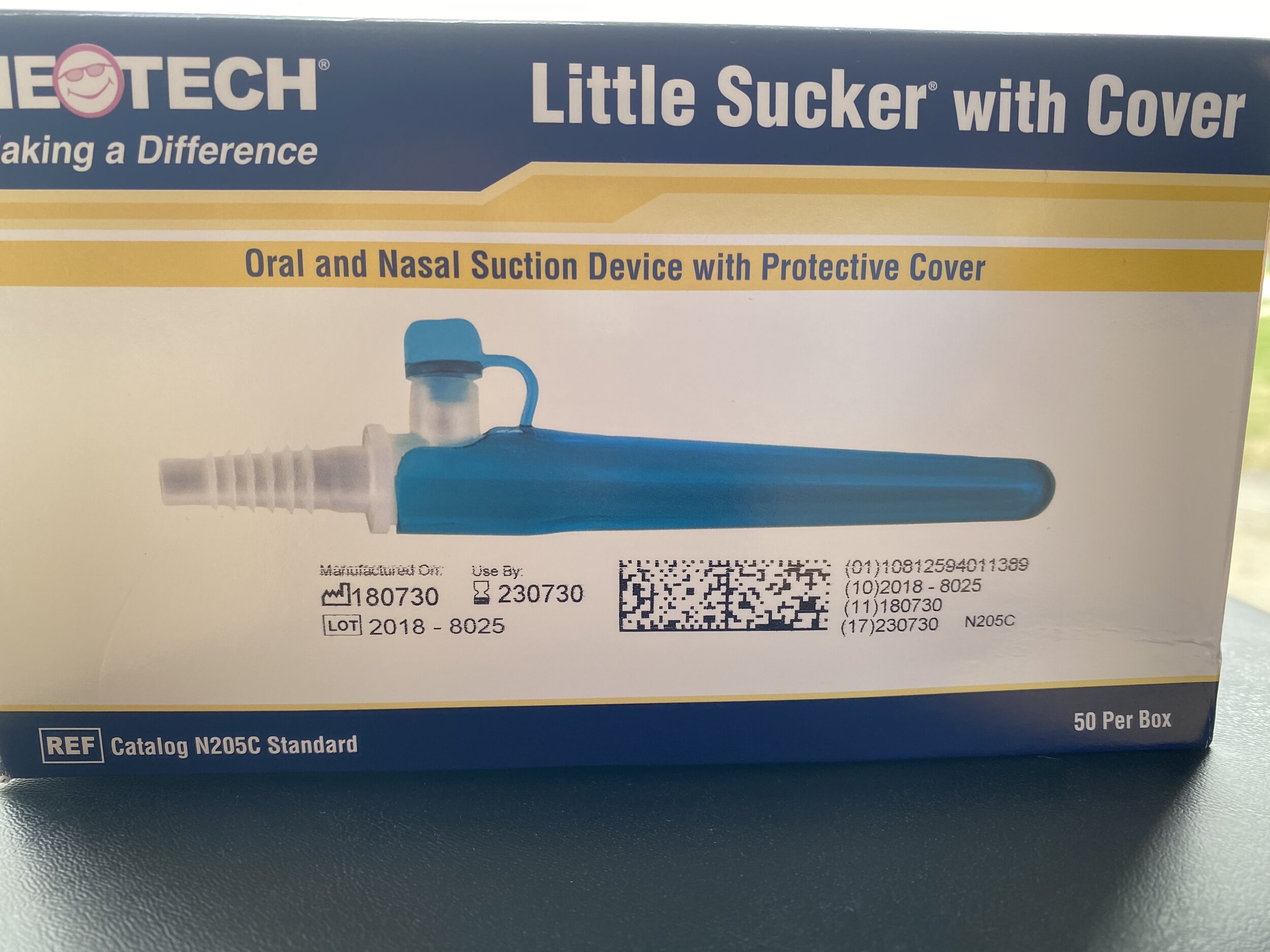 Oral and Nasal Suction Device with Protective Cover