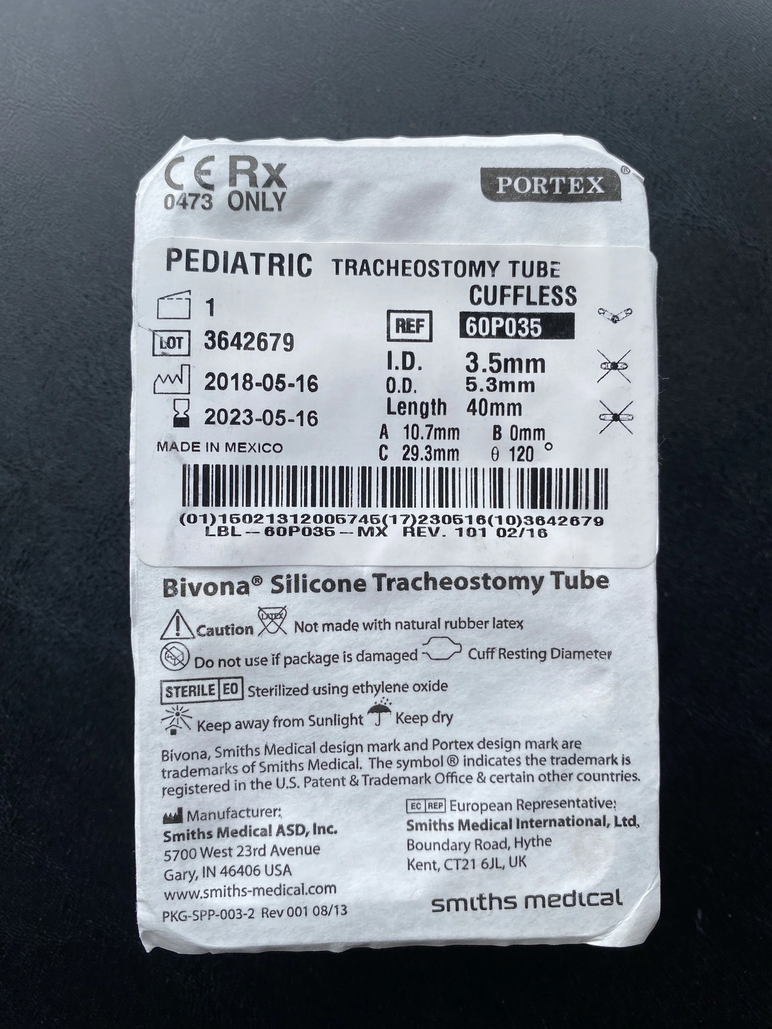 Pediatric Flextend Standard Tracheostomy Tube Cuffless.JPG