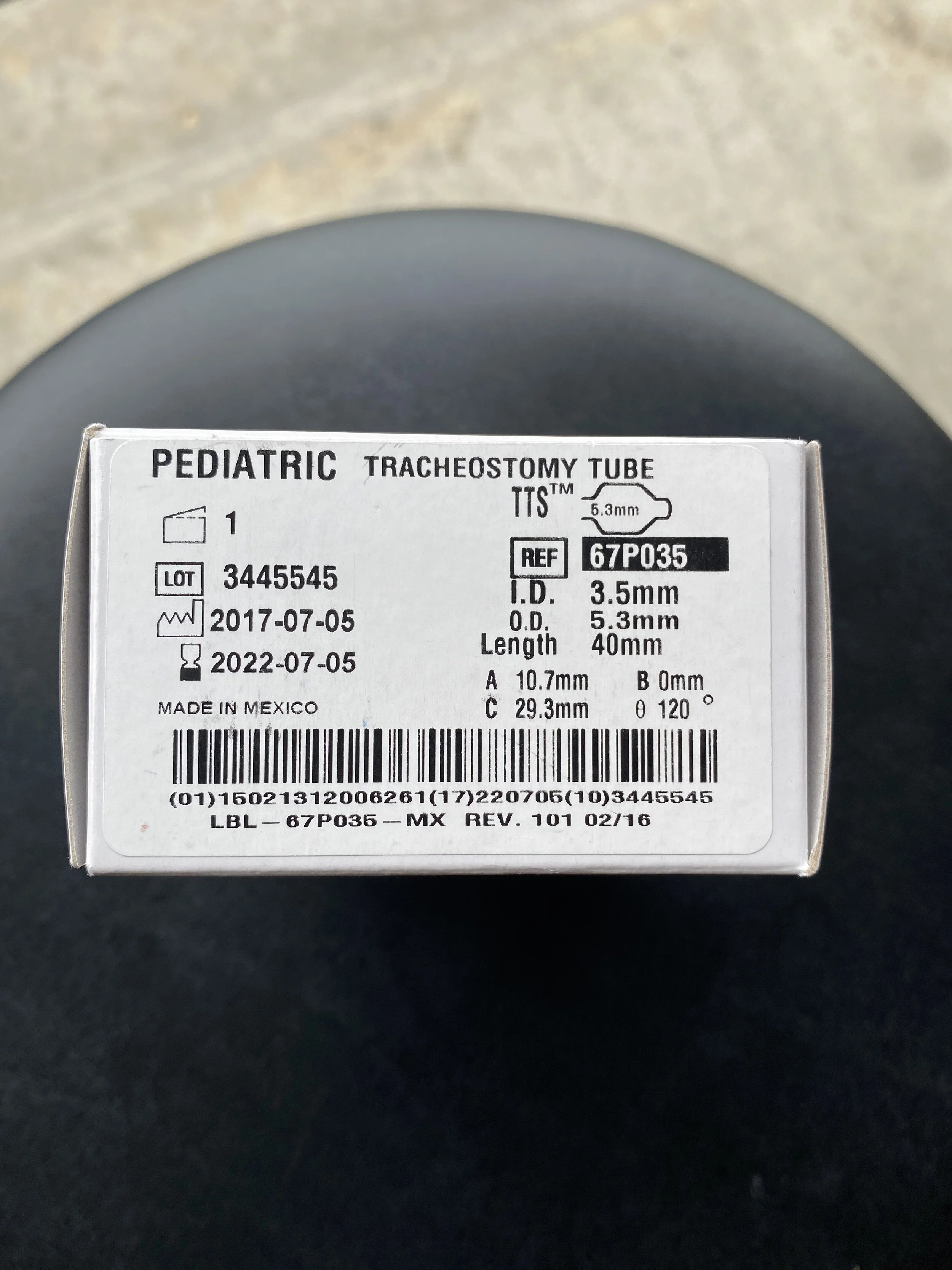 Pediatric Flextend Standard Tracheostomy Tube TTS.JPG