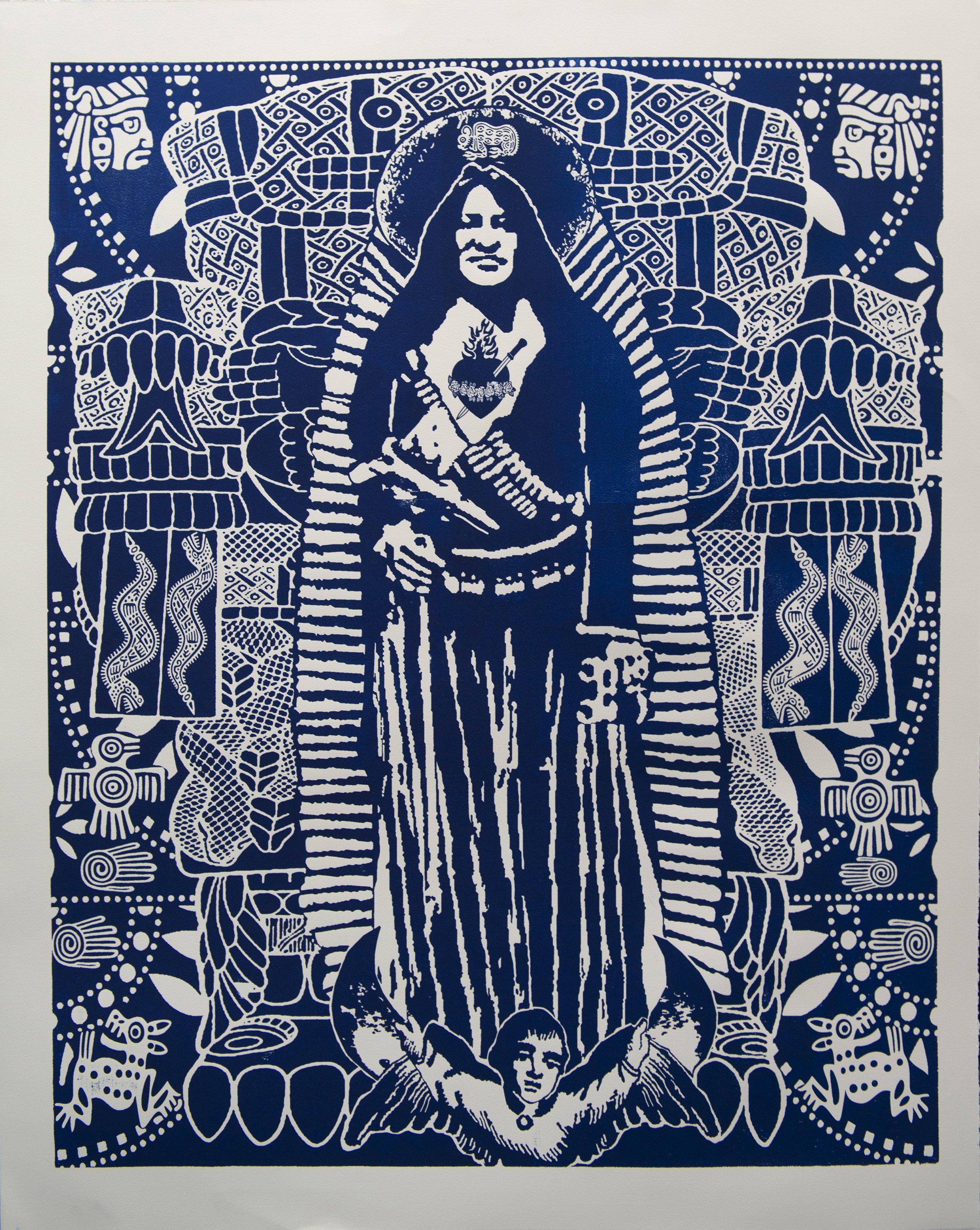 Nuestra Senora de la Malinche_relief print on white paper_Ortega.jpg