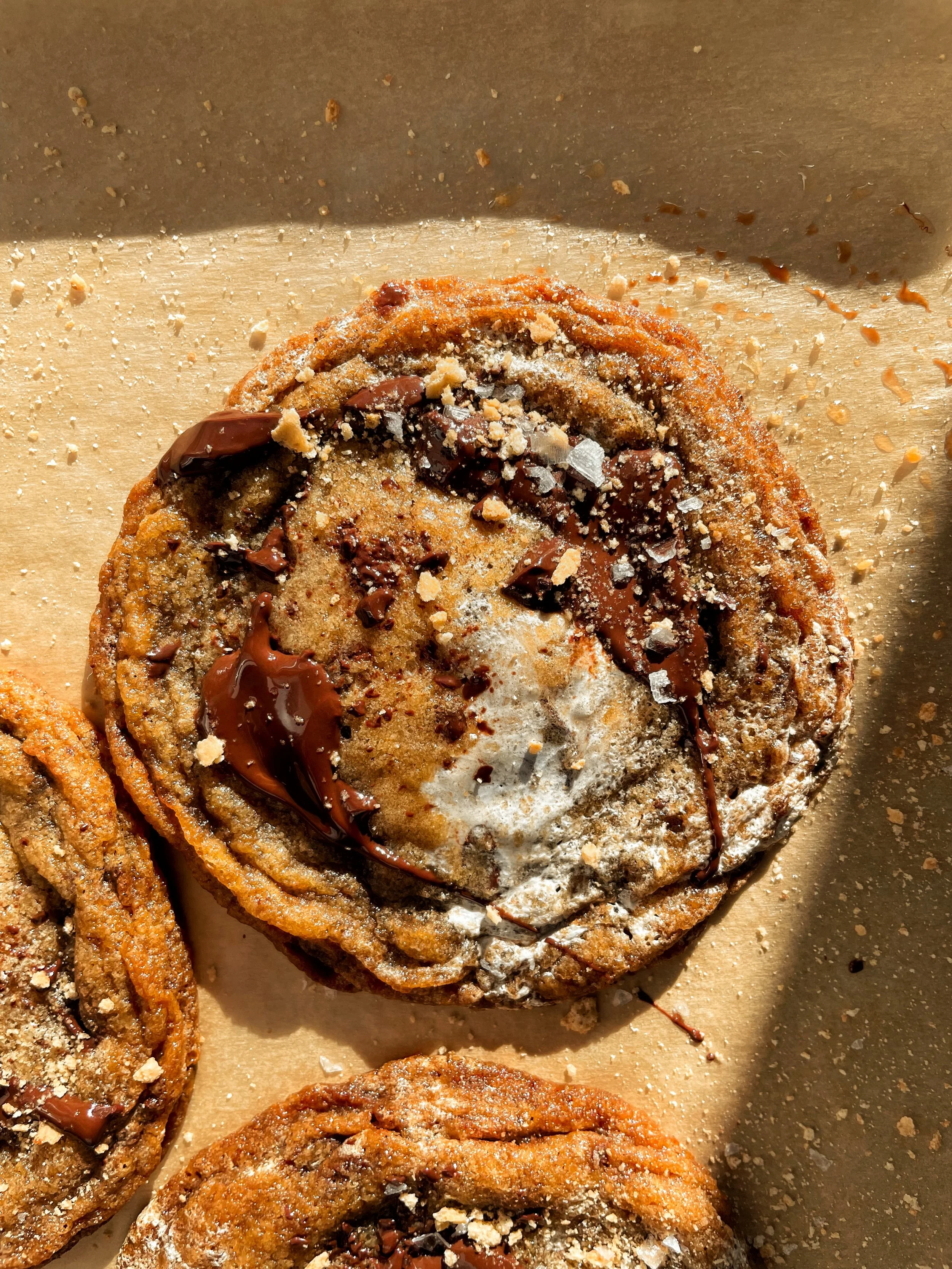 Whisky Brown Butter S’mores Cookies
