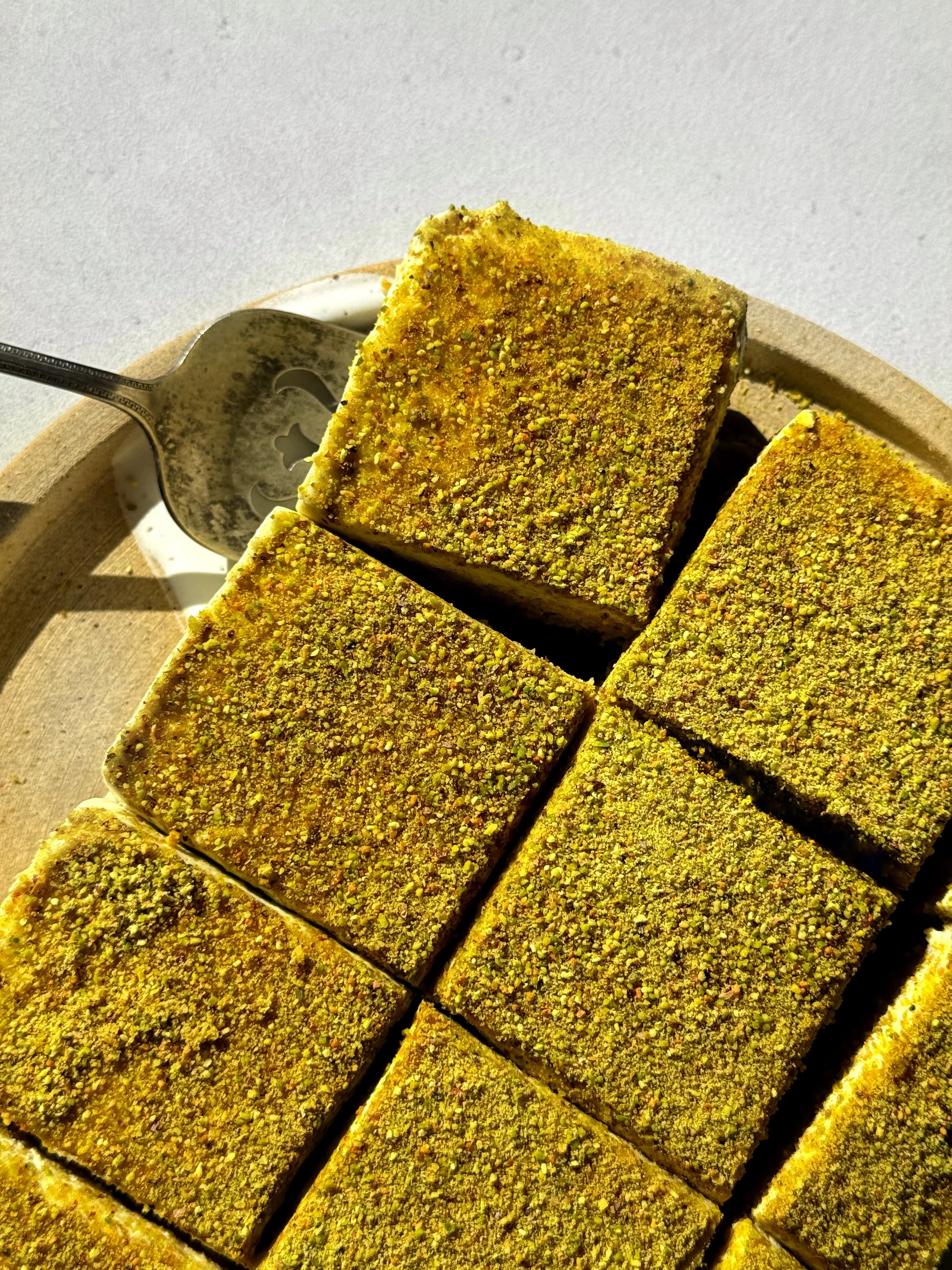DOUBLE LAYERED PISTACHIO + TOASTED MILK + COFFEE TRES LECHES